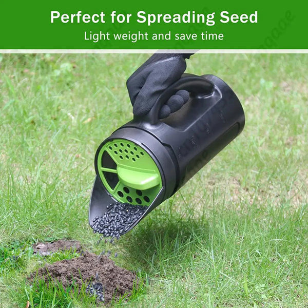 Lawn Leveling Rake and Grass Seed Spreader | SeedJeto
