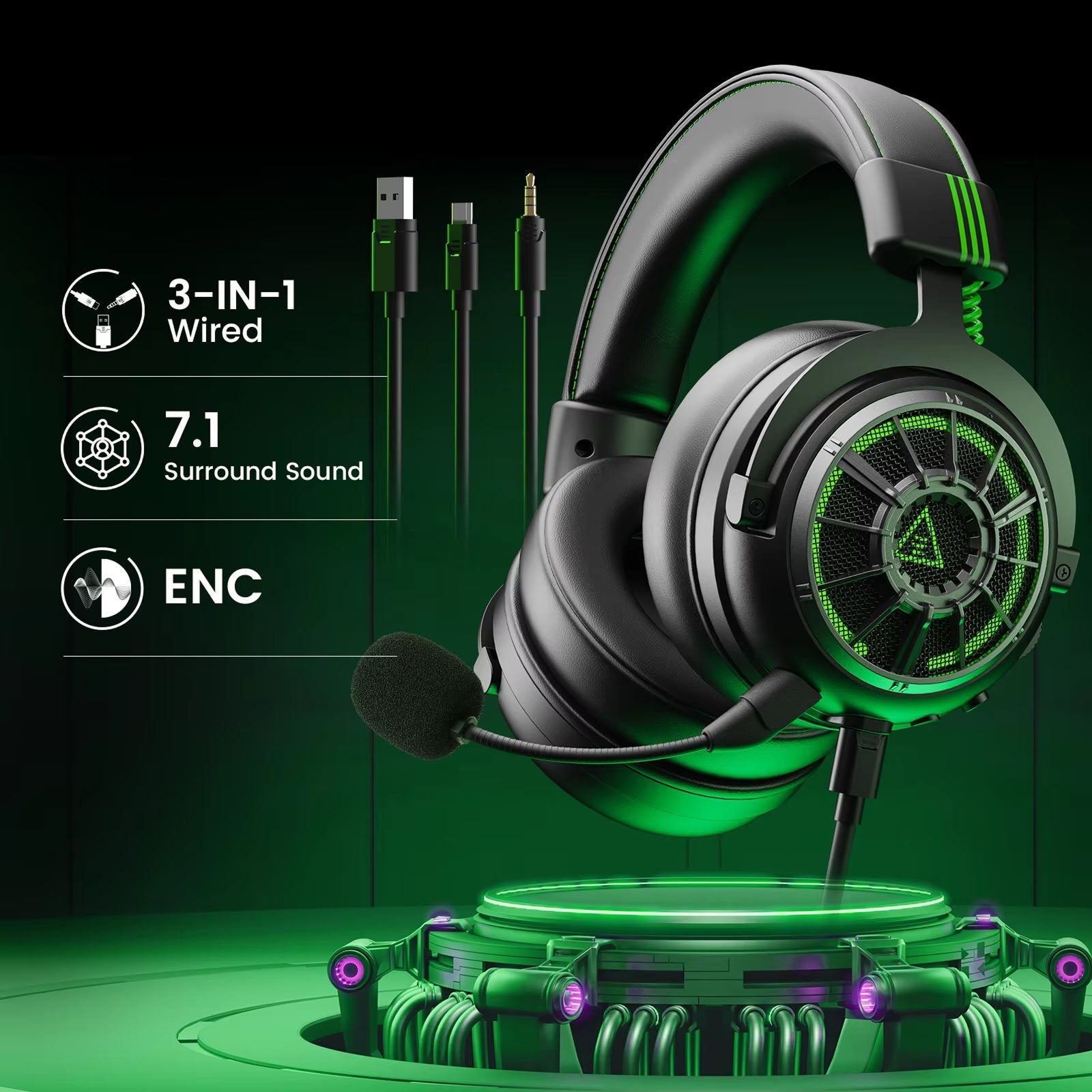 AuziHalo Gaming Headset