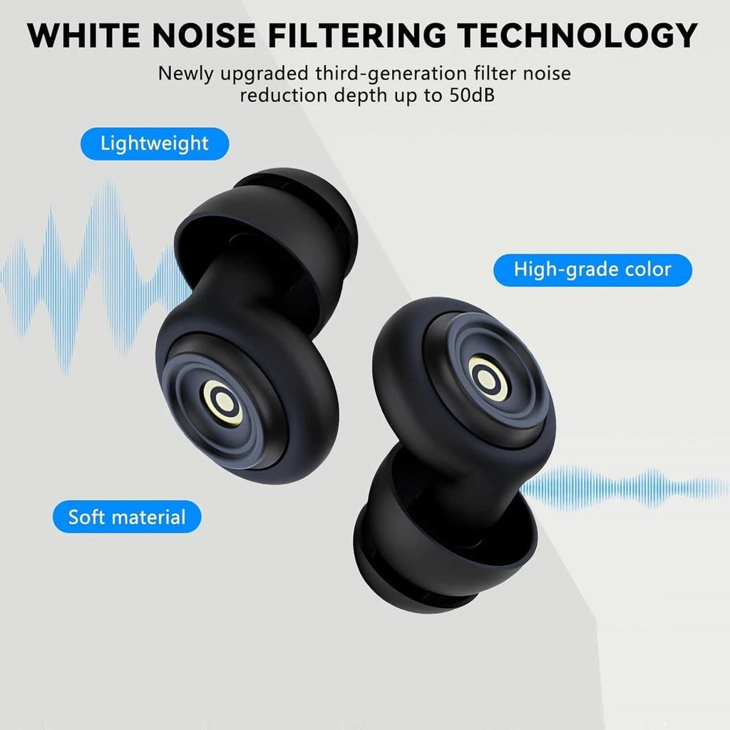 HuziNite Noise Cancelling Earplugs for Sleeping | 50dB Professional Noise Reduction & Soft Silicone for Side Sleepers