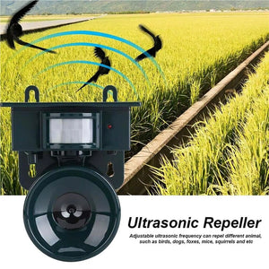 PiGoaway Solar Powered Ultrasonic Bird Deterrent for Gardens