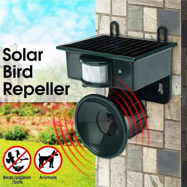 PiGoaway Solar Powered Ultrasonic Bird Deterrent for Gardens