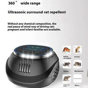 ZonixHal Multi-Frequency Ultrasonic Pest Repeller with LED Strobe US