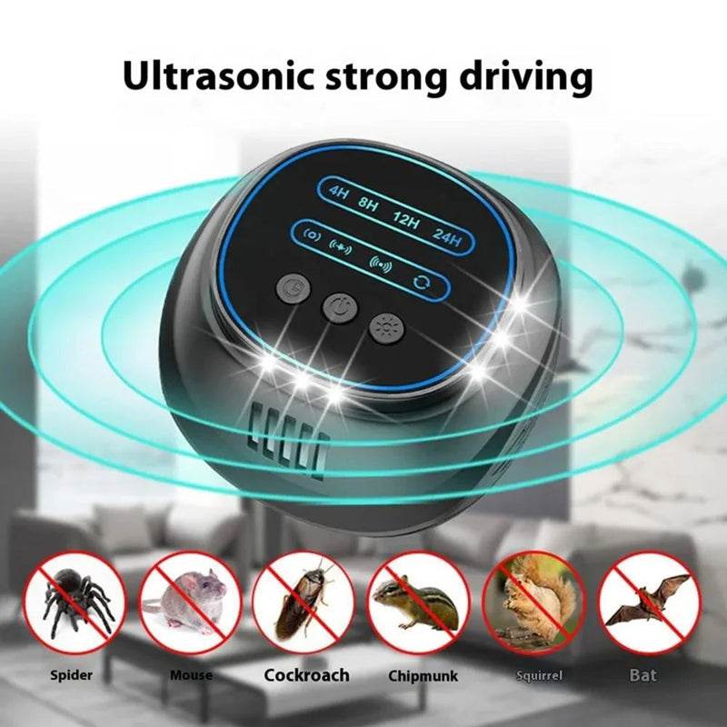 ZonixHal Multi-Frequency Ultrasonic Pest Repeller with LED Strobe US