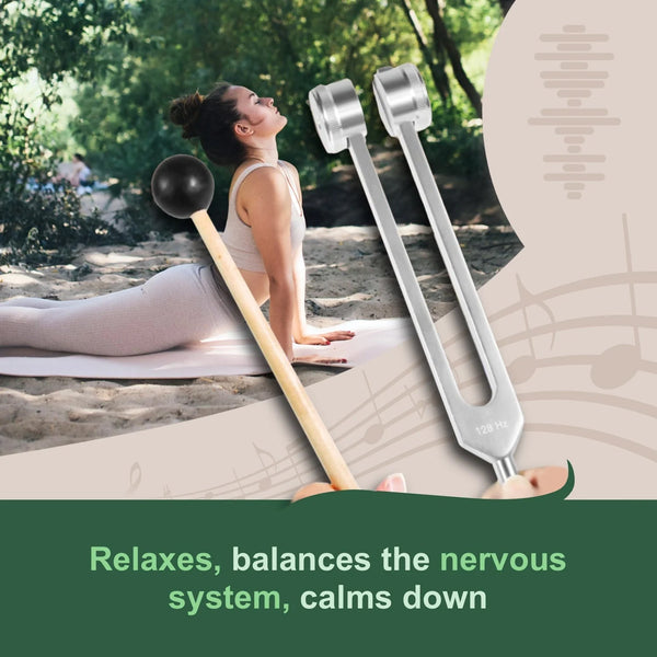 ZynVybra 128Hz Sound Therapy Tuning Fork for Muscle Relief