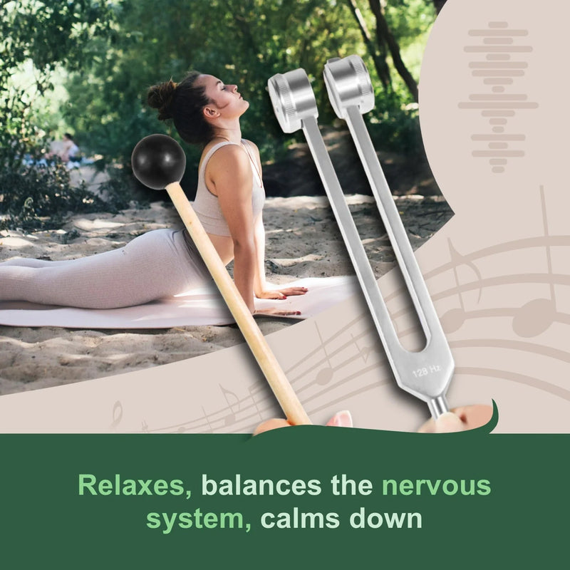 ZynVybra 128Hz Sound Therapy Tuning Fork for Muscle Relief
